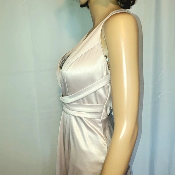 NWT Sequin Hearts Buff Satin Long Dress 3 - Picture 6 of 16